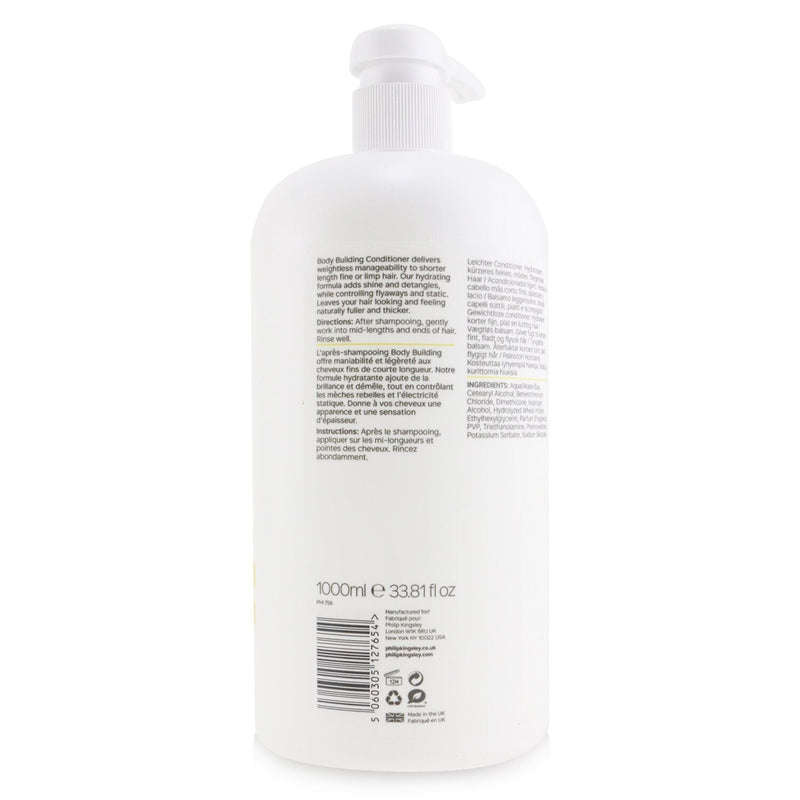 Philip Kingsley Body Building Weightless Conditioner (Hydrates Shorter Fine, Flat, Flyaway Hair)  1000ml/33.81oz