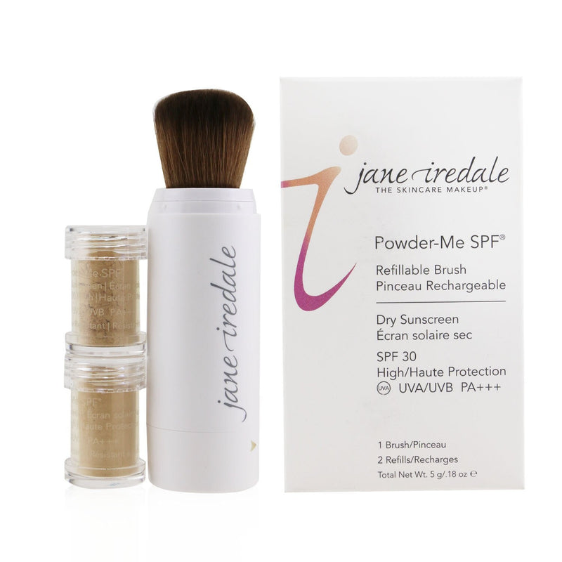 Jane Iredale Powder Me Refillable Brush (1x Brush, 2x Refills) - Golden 