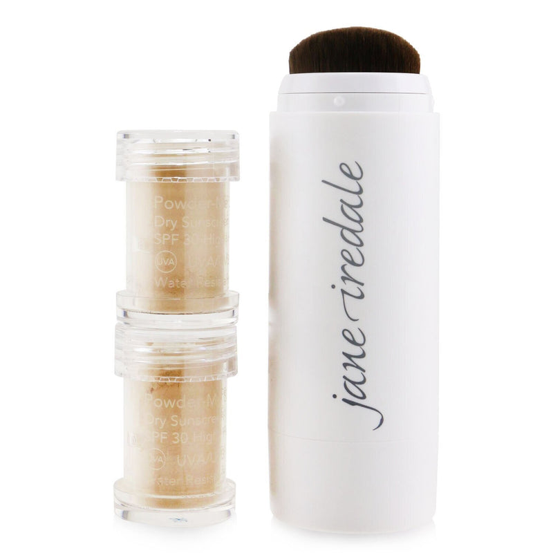 Jane Iredale Powder Me Refillable Brush (1x Brush, 2x Refills) - Tanned  2x2.5g/0.09oz