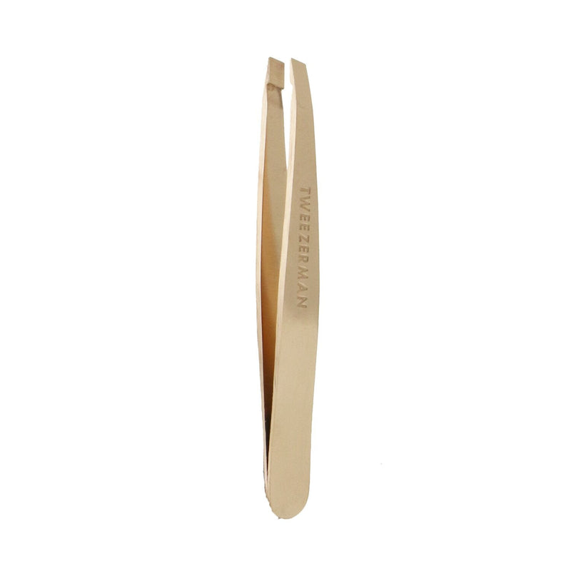 Tweezerman Mini Slant Tweezer With Case - Rose Gold (Studio Collection) 