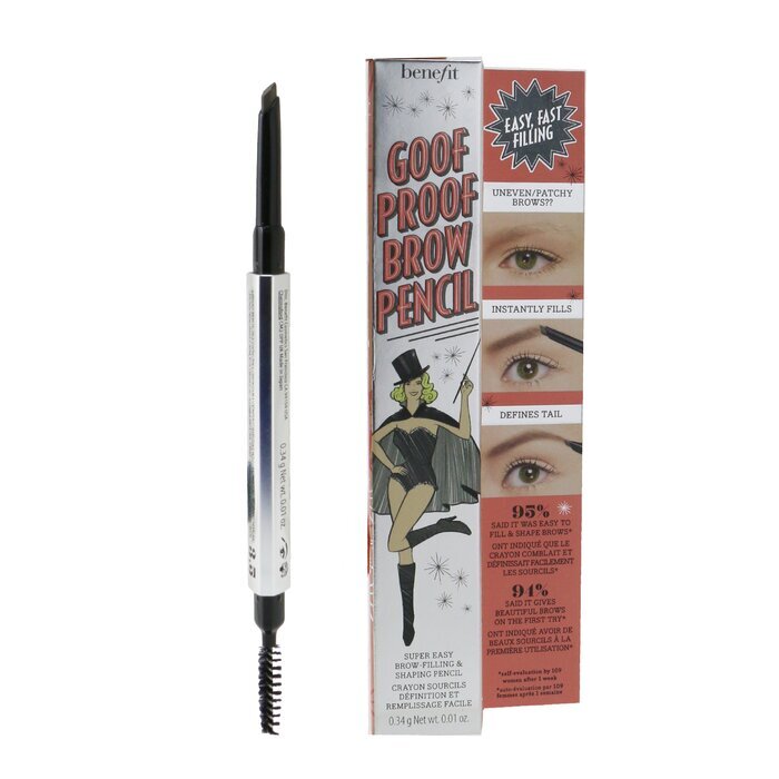 Benefit Goof Proof Brow Pencil - # 3.5 (Neutral Medium Brown) 0.34g/0.01oz