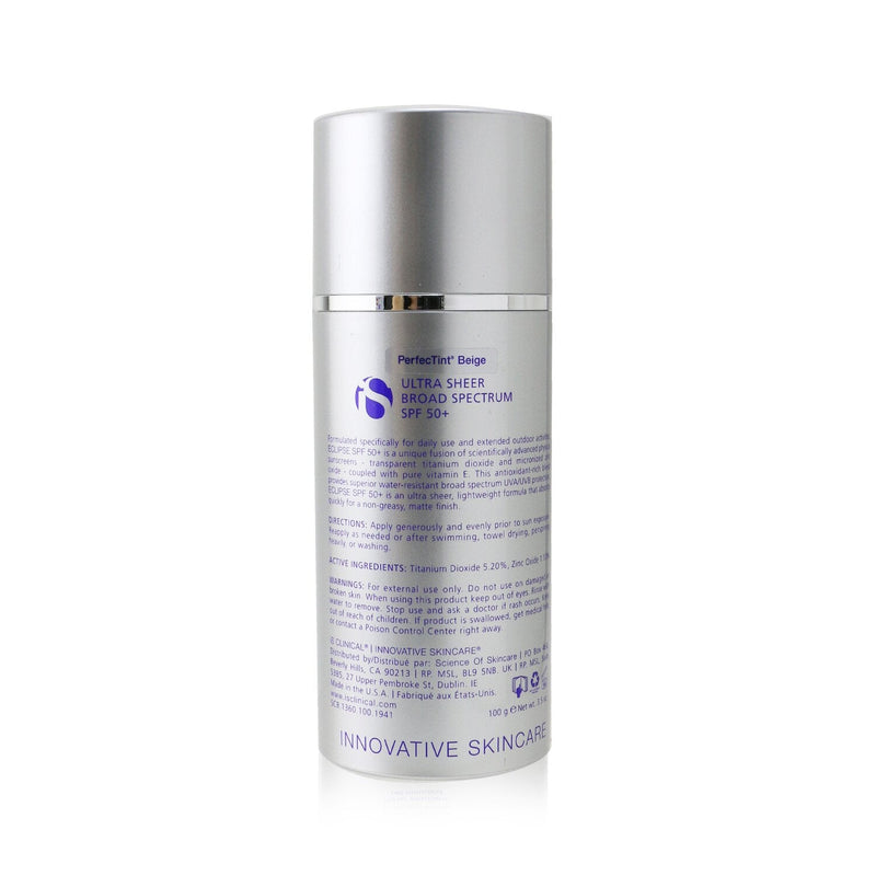 IS Clinical Eclipse SPF 50 Sunscreen Cream - # Perfectint Beige  100ml/3.3oz