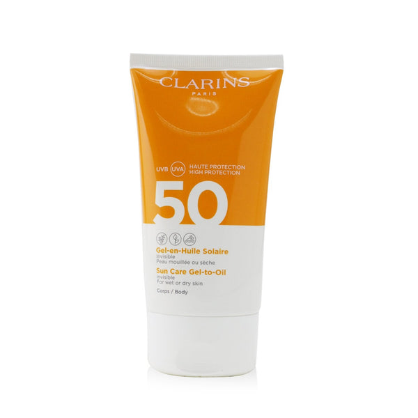 Clarins Invisible Sun Care Gel-To-Oil For Body SPF 50 - For Wet or Dry Skin 