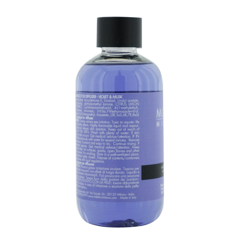 Millefiori Natural Fragrance Diffuser Refill - Violet & Musk  250ml/8.45oz