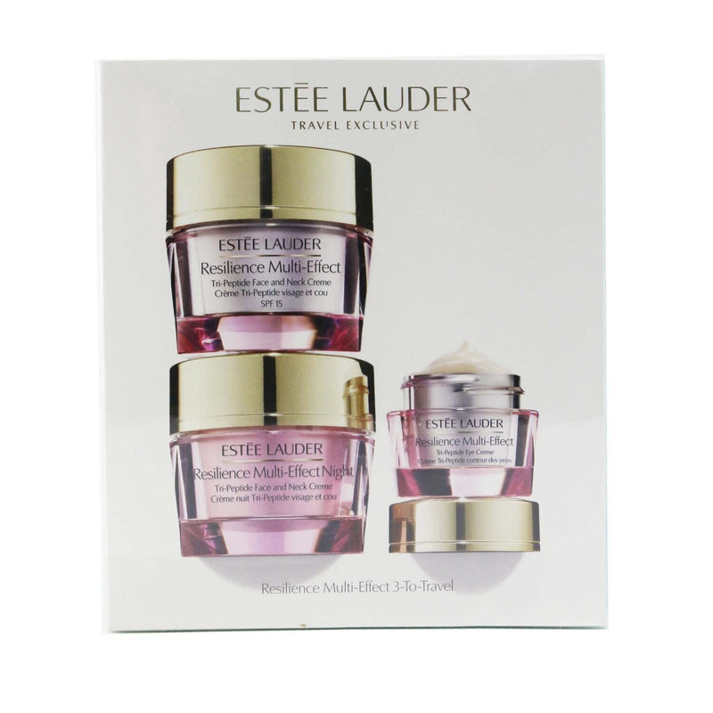 Estee Lauder Resilience Multi-Effect 3-To-Travel Set: Tri-Peptide Face & Neck Creme SPF 15 50ml+Night Creme 50ml+Eye Creme 15ml 