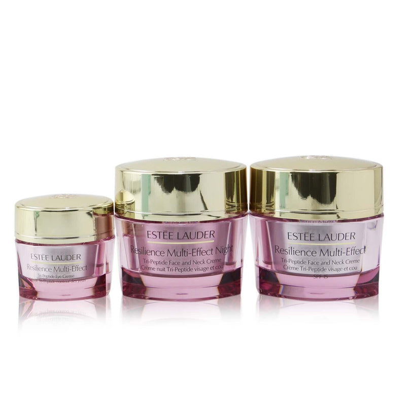 Estee Lauder Resilience Multi-Effect 3-To-Travel Set: Tri-Peptide Face & Neck Creme SPF 15 50ml+Night Creme 50ml+Eye Creme 15ml 