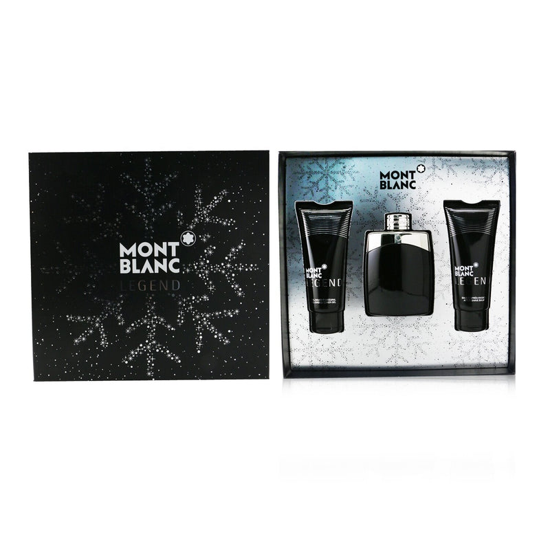 Montblanc Legend Coffret: Eau De Toilette Spray 100ml/3.3oz + After Shave Balm 100ml/3.3oz + All-Over Shower Gel 100ml/3.3oz 