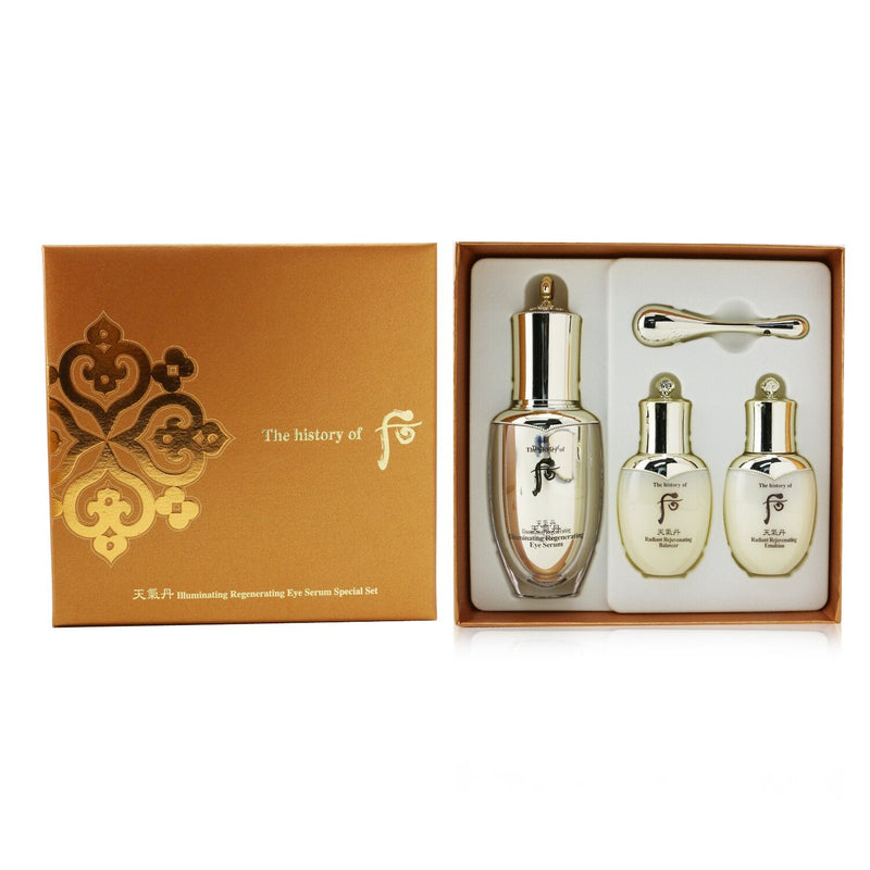 Whoo (The History Of Whoo) Cheongidan Illuminating Regenerating Eye Serum Special Set: Eye Serum 25ml + Balancer 25ml + Emulsion 25ml + Eye Massager 