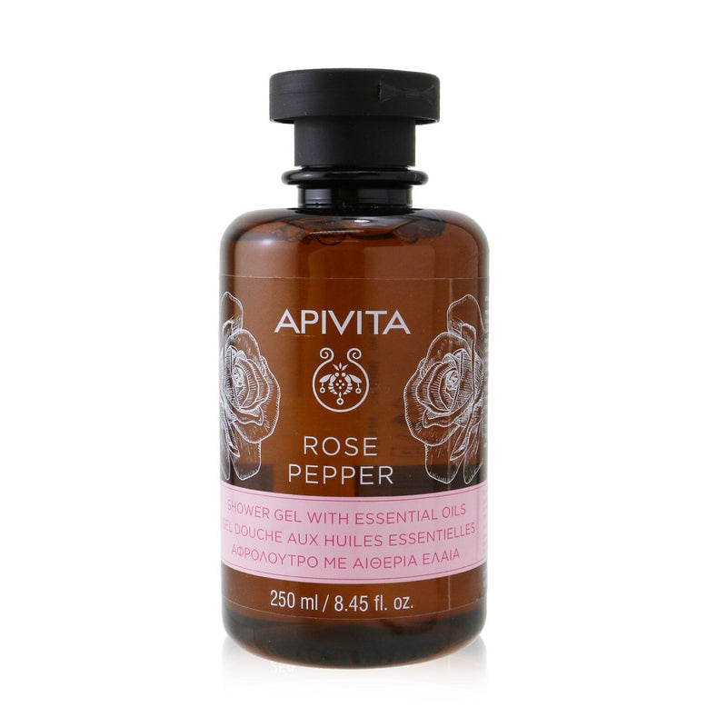 Apivita Rose Pepper Shower Gel with Essential Oils 