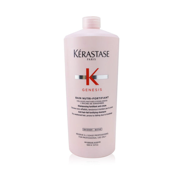 Kerastase Genesis Bain Nutri-Fortifiant Anti Hair-Fall Fortifying Shampoo (Dry Weakened Hair, Prone To Falling Due To Breakage)  1000ml/34oz