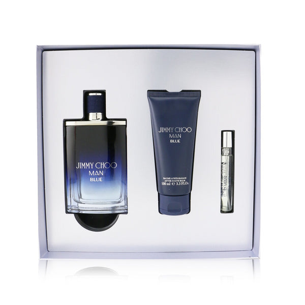 Jimmy Choo Man Blue Coffret: Eau De Toilette Spray 100ml/3.3oz + After Shave Balm 100ml/3.3oz + Eau De Toilette Spray 7.5ml/0.25oz 