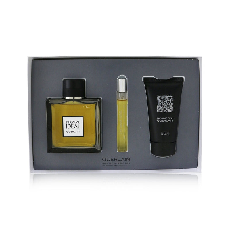 Guerlain L'Homme Ideal Coffret: Eau De Toilette Spray 100ml/3.3oz + Eau De Toilette Spray 10ml/0.3oz + Shower Gel 75ml/2.5oz 