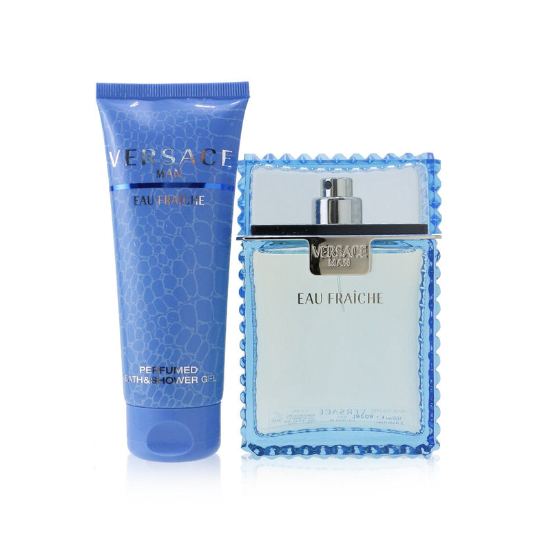 Versace Eau Fraiche Coffret: Eau De Toilette Spray 100ml/3.4oz + Perfumed Bath & Shower Gel 100ml/3.4oz 