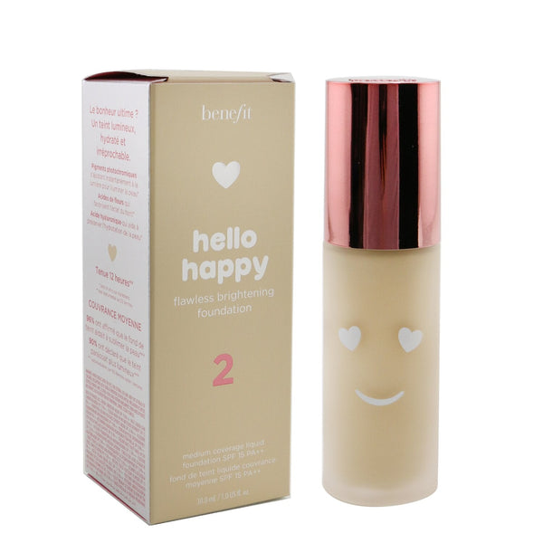 Benefit Hello Happy Flawless Brightening Foundation SPF 15 - # 2 (Light Warm)  30ml/1oz