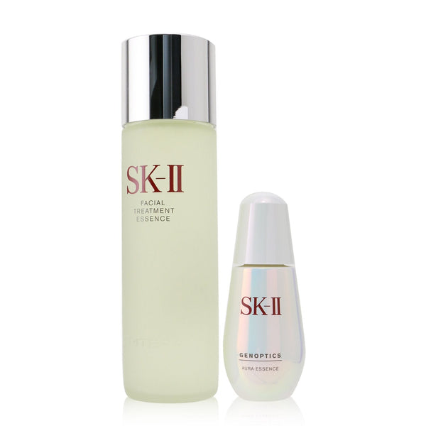 SK II Whitening Series Aura Care Essentials Collection : Genoptics Aura Essence 50ml + Facial Treatment Essence 230ml  2pcs