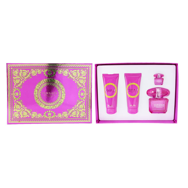 Versace Bright Crystal Absolu Coffret: Eau De Parfum Spray 90ml + Body Lotion 100ml +Eau De Parfum 5ml + Shower Gel 100ml 