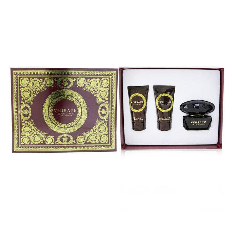 Versace Crystal Noir Coffret: Eau De Toilette Spray 50ml/1.7oz + Bath & Shower Gel 50ml/1.7oz + Body Lotion 50ml/1.7oz 