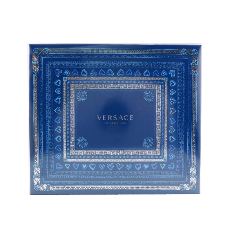 Versace Eau Fraiche Coffret: Eau De Toilette Spray 100ml/3.4oz + Bath&Shower Gel 150ml/5oz + Eau De Toilette Spray 10ml/0.3oz 