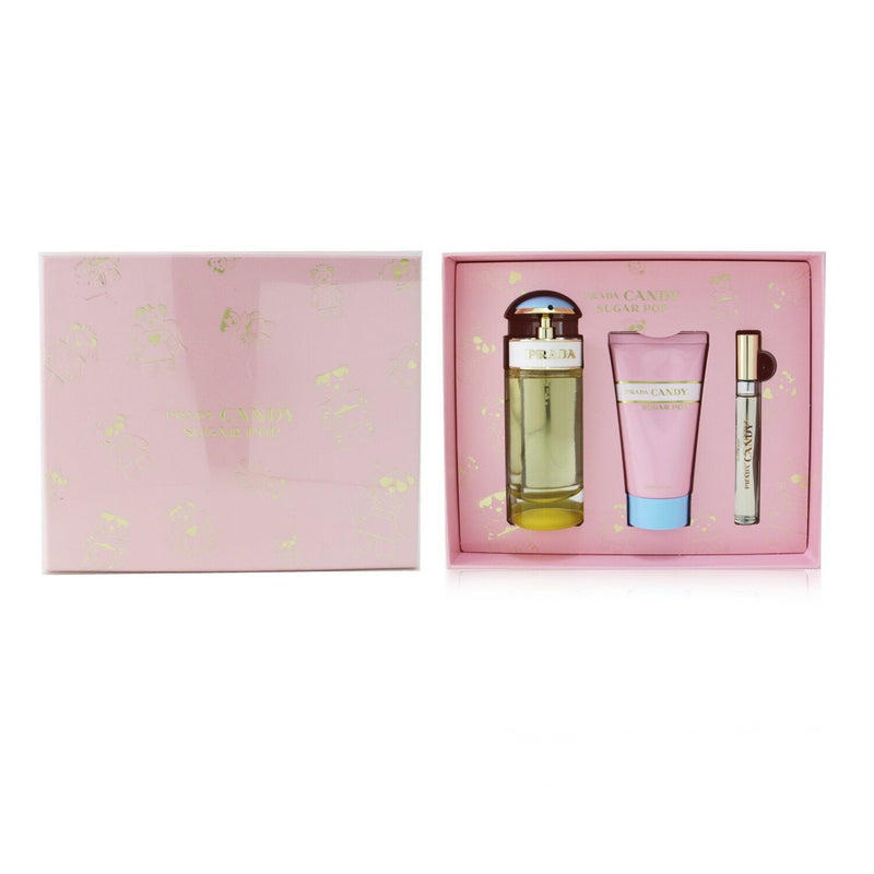 Prada Candy Sugar Pop Coffret: Eau De Parfum Spray 80ml/2.7oz + Body Lotion 75ml/2.5oz + Roll-On 10ml/0.34oz 