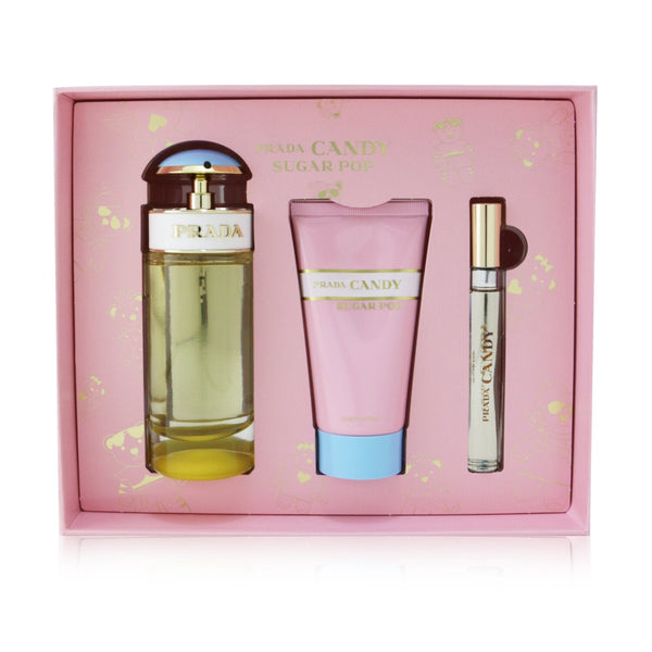 Prada Candy Sugar Pop Coffret: Eau De Parfum Spray 80ml/2.7oz + Body Lotion 75ml/2.5oz + Roll-On 10ml/0.34oz 