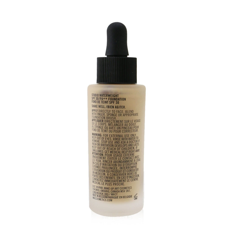MAC Studio Waterweight Foundation SPF 30 - # NC25 (Light With Golden Peach Undertone)  30ml/1oz