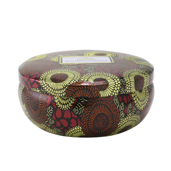 Voluspa 3 Wick Decorative Tin Candle - Goji Tarocco Orange 