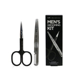 Billion Dollar Brows Men's Grooming Kit: Stainless Steel Comb/Tweezer + Straight Edge Scissor 