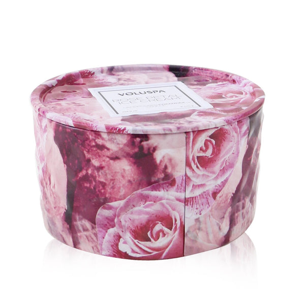 Voluspa 2 Wick Tin Candle - Rose Petal Ice Cream 