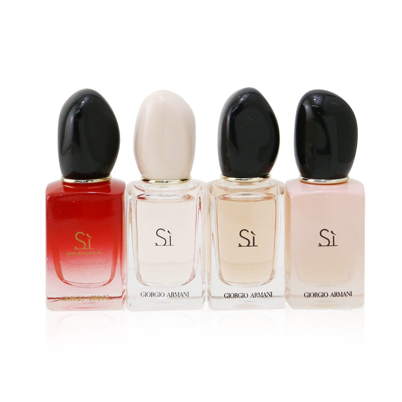 Giorgio Armani Si Miniature Collection: Si Edt 7ml + Si Edp 7ml + Si Fiori EDP 7ml + Si Passione EDP 7ml 