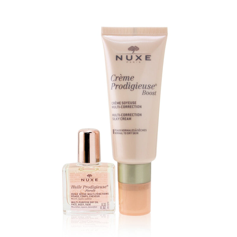 Nuxe Nuxe Gift Set: Creme Prodigieuse Boost Multi-Correction Silky Cream 40ml + Huile Prodigieuse Florale Multi-Purpose Dry Oil 10ml 