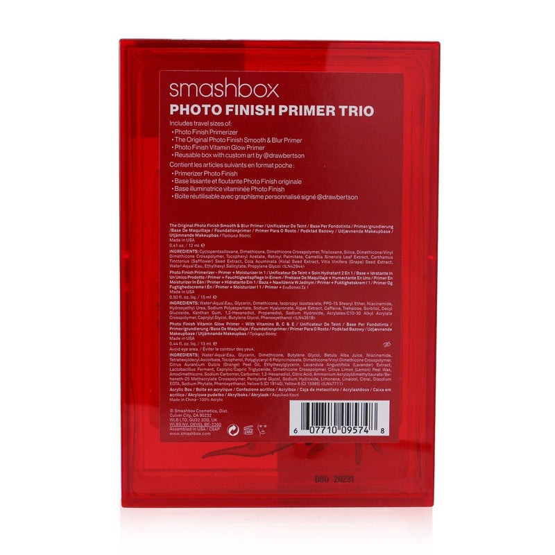 Smashbox Photo Finish Primer Trio Set (1x Photo Finish Primerizer, 1x The Original Photo Finish Smooth & Blur Primer, 1x Photo Finish Vitamin Glow Primer)  3pcs