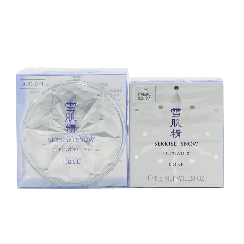 Kose Sekkisei Snow CC Powder SPF14 (Case + Refill) - # 03 Moderately Dark (Natural Tone) 