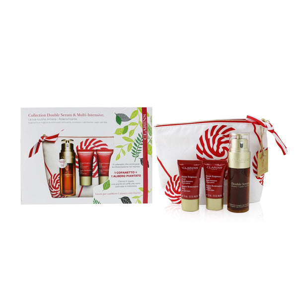 Clarins Double Serum & Super Restorative Collection: Double Serum 50ml+ Super Restorative Day 15ml+ Super Restorative Night 15ml+ Bag 