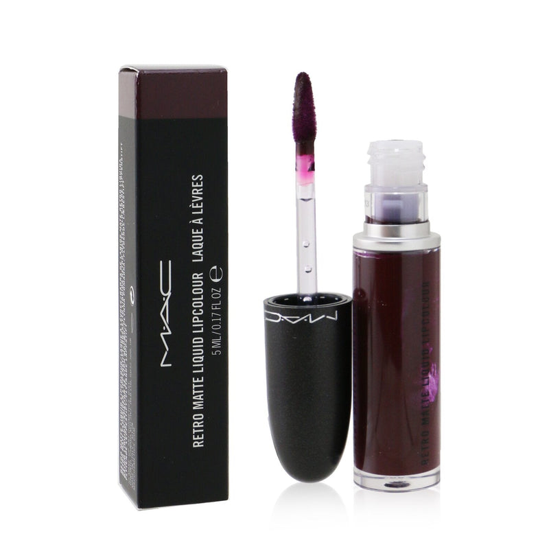 MAC Retro Matte Liquid Lipcolour - # 106 High Drama (Deep Dark Plum) (Matte)  5ml/0.17oz