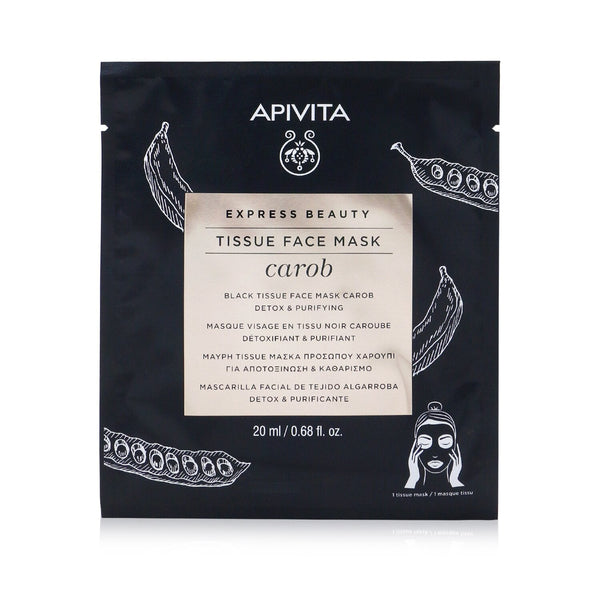 Apivita Express Beauty Black Tissue Face Mask with Carob (Detox & Purifying) 