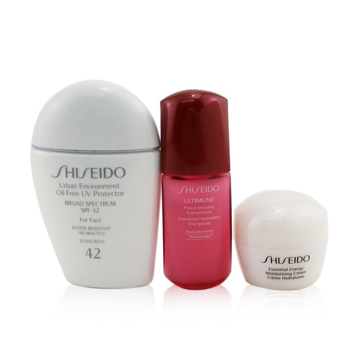 Shiseido Ultimate Daily Sun Set: SPF 42 Sunscreen +Moisturizing Cream 10ml + Ultimune Power Infusing Concentrate 10ml 3pcs 30ml