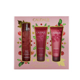 Caudalie Rose De Vigne Christmas Coffret: Fresh Fragrance Spray 50ml + Shower Gel 50ml + Body Lotion 50ml (Pink Line) 