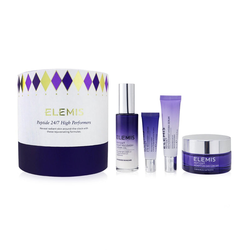 Elemis Peptide 24/7 High Performers Set: Adaptive Day Cream 50ml+ Night Recovery Cream-Oil 30ml+ Hydra-Serum 10ml+ Eye Cream 5ml 