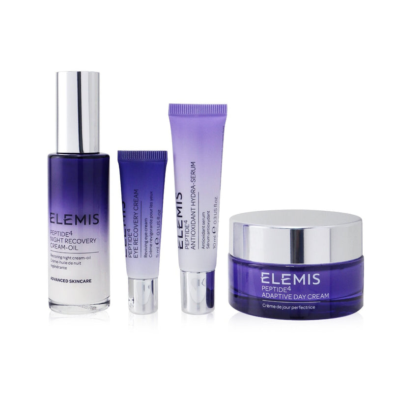 Elemis Peptide 24/7 High Performers Set: Adaptive Day Cream 50ml+ Night Recovery Cream-Oil 30ml+ Hydra-Serum 10ml+ Eye Cream 5ml 