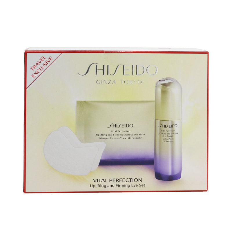 Shiseido Vital Perfection Uplifting & Firming Eye Set: Eye Cream 15ml + Eye Mask 12pairs 