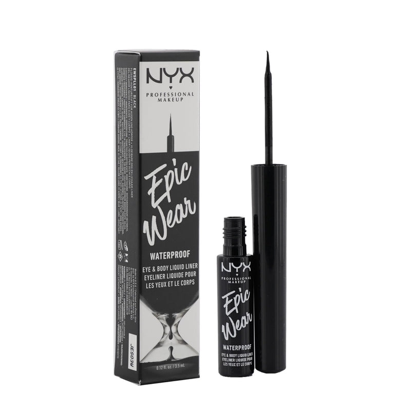 NYX Epic Wear Waterproof Eye & Body Liquid Liner - # Black  3.5ml/0.12oz