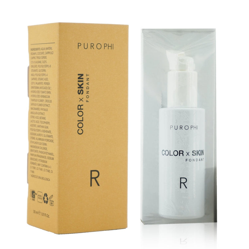 PUROPHI Color x Skin Fondant Foundation - # R (Medium/Dark)  30ml/1.01oz