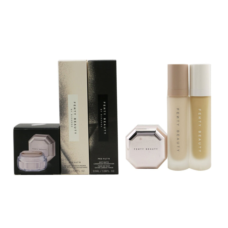 Fenty Beauty by Rihanna Pro Filt'R Hydrating Complexion Kit: Foundation 32ml + Primer 32ml + Instant Retouch Setting Powder 7.8g - #210 (Box Slightly Damaged) 