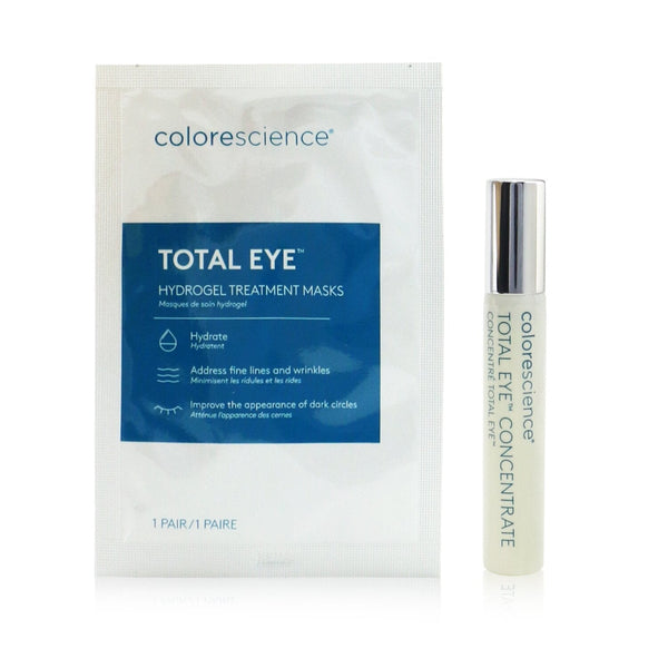 Colorescience Total Eye Concentrate Kit: Concentrate 8ml + Hydrogel Treatment Masks 12pairs  13pcs