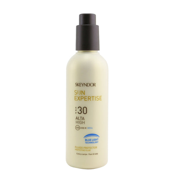 SKEYNDOR Sun Expertise Protective Face & Body Fluid SPF 30 - With Blue Light Technology (For All Skin Types & Water-Resistant) 