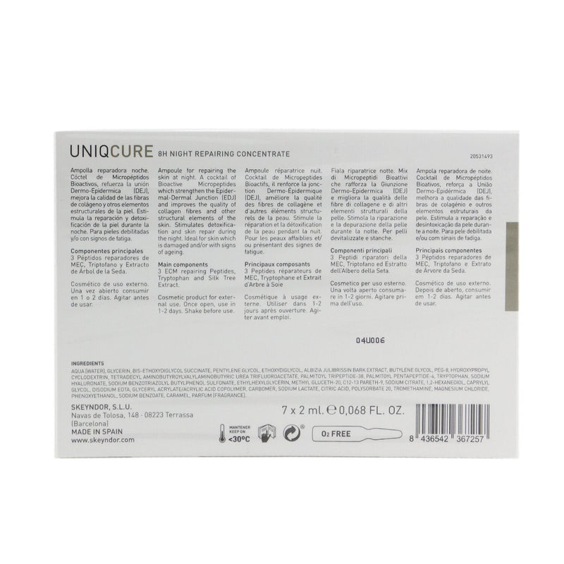 SKEYNDOR Uniqcure 8H Night Repairing Concentrate (For Damaged Skin & With Signs Of Ageing)  7x2ml/0.068oz