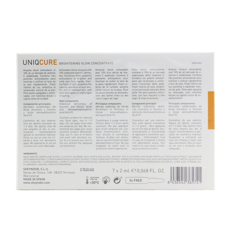 SKEYNDOR Uniqcure Brightening Glow Concentrate (For Dull/Stressed Skin, With Faint Dark Spots/ Slight Signs Of Ageing)  7x2ml/0.068oz