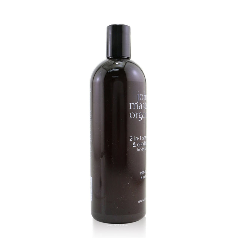 John Masters Organics 2-in-1 Shampoo & Conditioner For Dry Scalp with Zinc & Sage  473ml/16oz