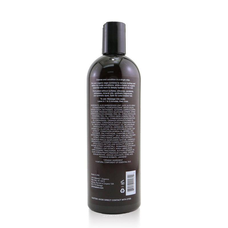 John Masters Organics 2-in-1 Shampoo & Conditioner For Dry Scalp with Zinc & Sage 