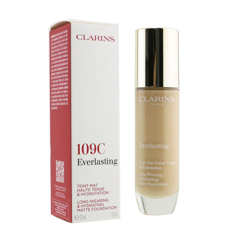 Clarins Everlasting Long Wearing & Hydrating Matte Foundation - # 109C Wheat 